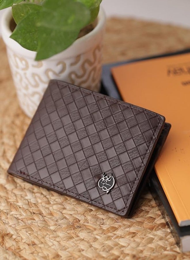 ZEVORA Premium Brown Leather Wallet & Pen Gift Set for Men - Stylish Bi-Fold Wallet with Pen in Luxury Gift Box - Image 3